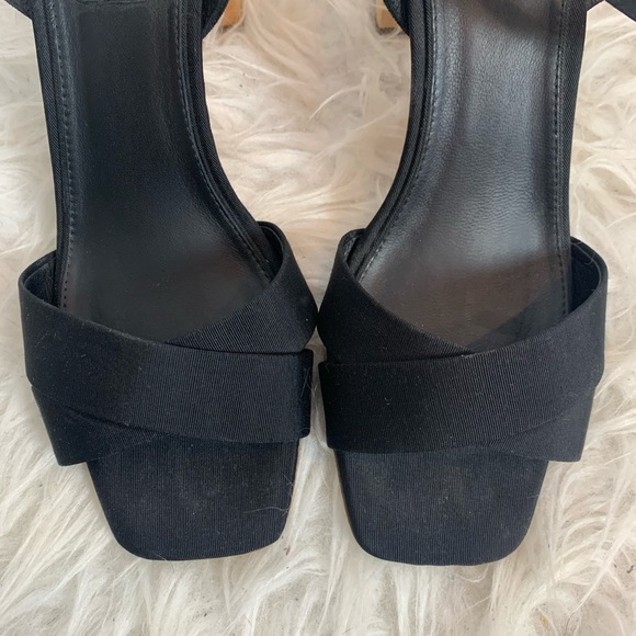 DÔEN Agnes Heel Black Tan Strappy Wood Mary Jane - Picture 3 of 8